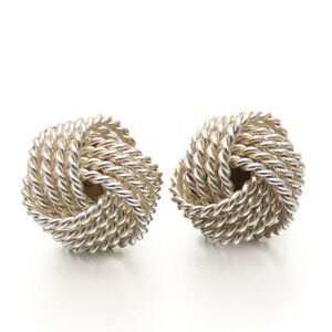 Tiffany & Co Earrings Somerset Mesh 925 Silver Approx 2.9g Silver Accessories